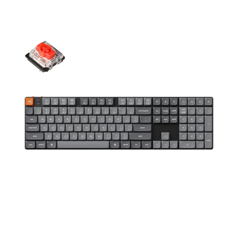 KEYCHRON K5 MAX W/LESS CUSTOM MECHANICAL K/BOARD RGB BACKLIGHT RED SWITCH BLACK
