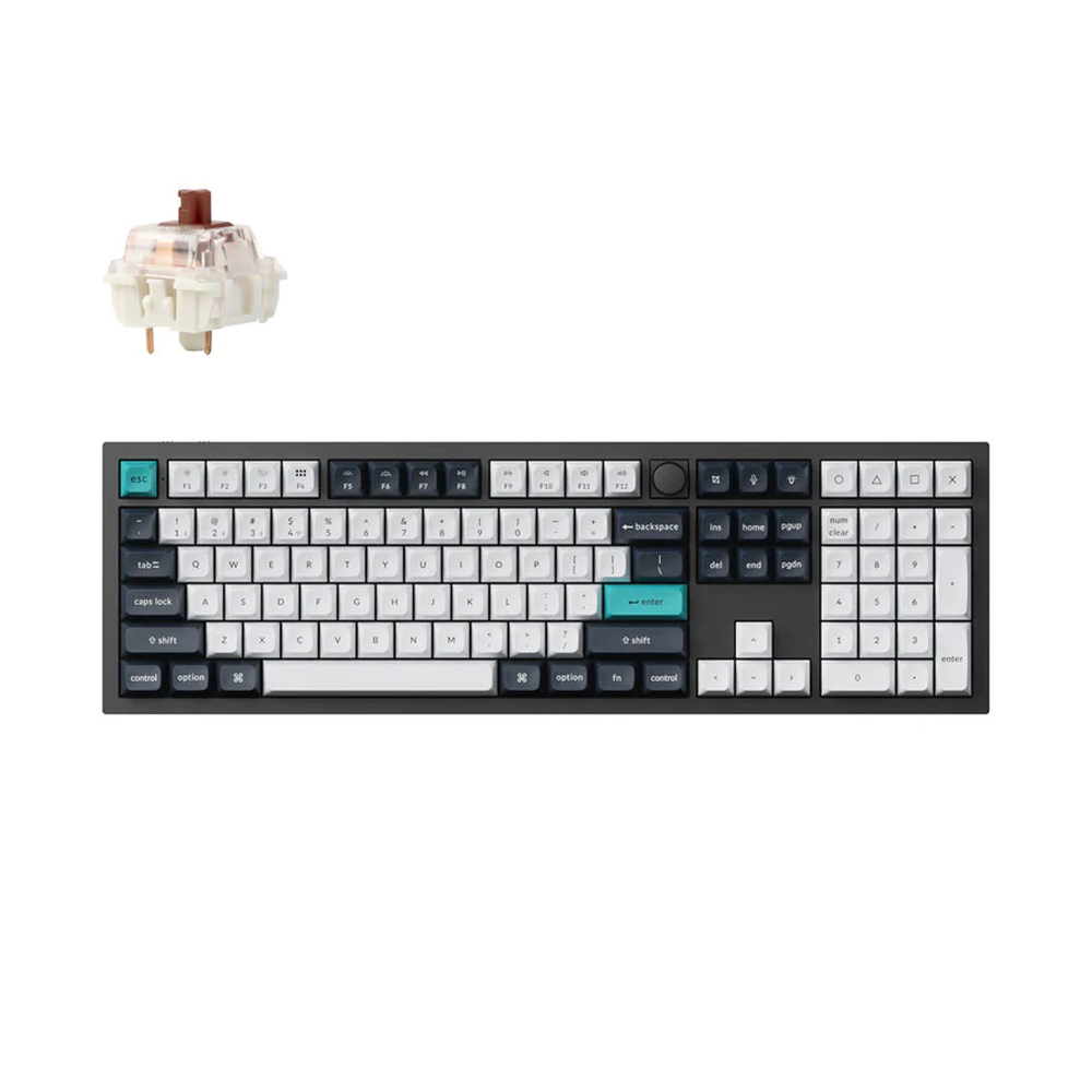 KEYCHRON Q6 MAX W/LESS MECHANICAL K/BOARD CARBON BLACK BROWN SWITCH