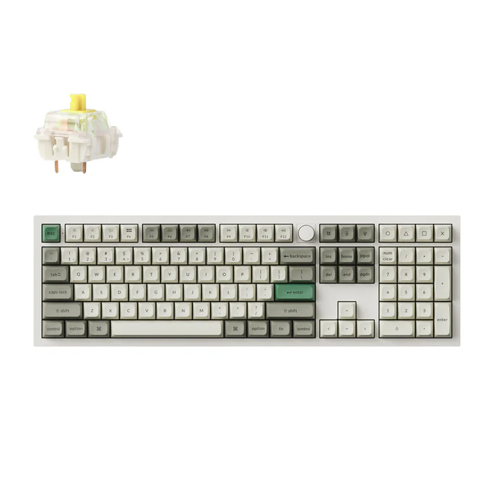 KEYCHRON Q6 MAX W/LESS MECHANICAL K/BOARD SHELL WHITE BANANA SWITCH