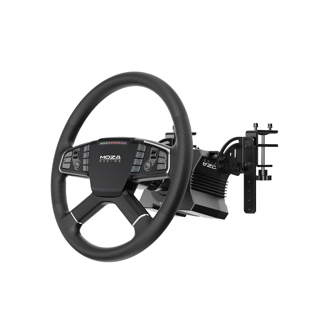 MOZA TRUCK DRIVING SIMULATOR BUNDLE - (R5 BASE+TSW TRUCK WHEEL+SR-P LITE PEDAL)