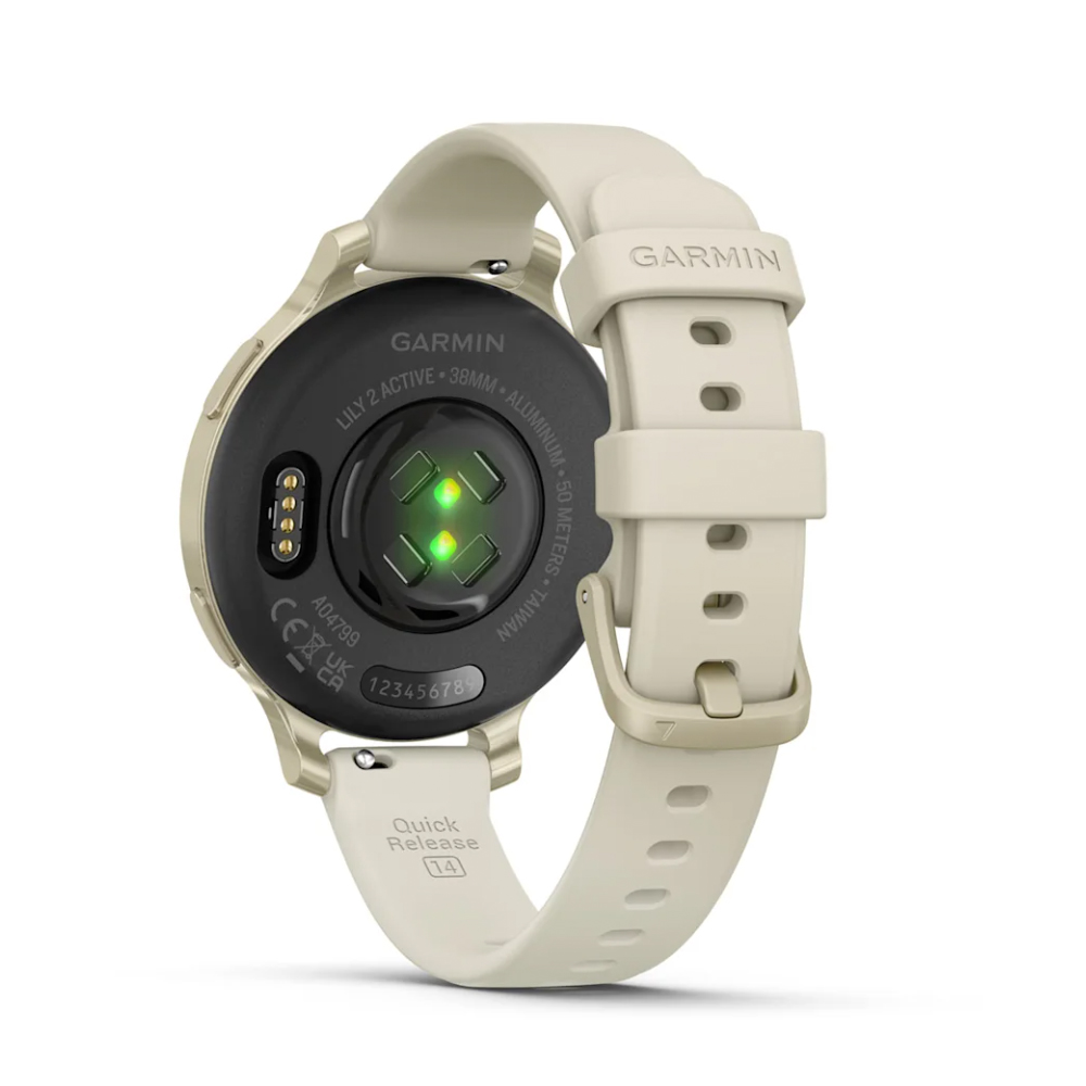 GARMIN LILY 2 ACTIVE LUNAR GOLD W/BONE SILICONE BAND
