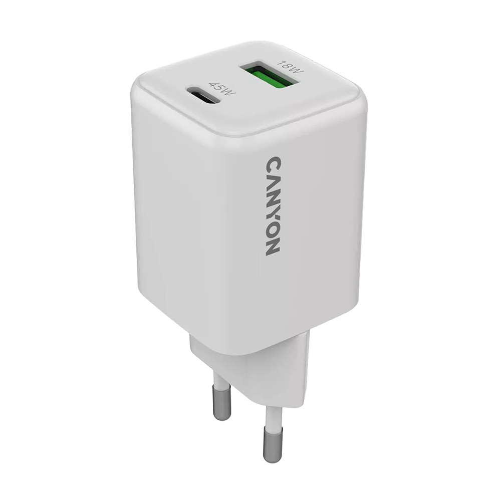 CANYON CU45AC GAN 45W PD, QC WHITE CHARGER UK 