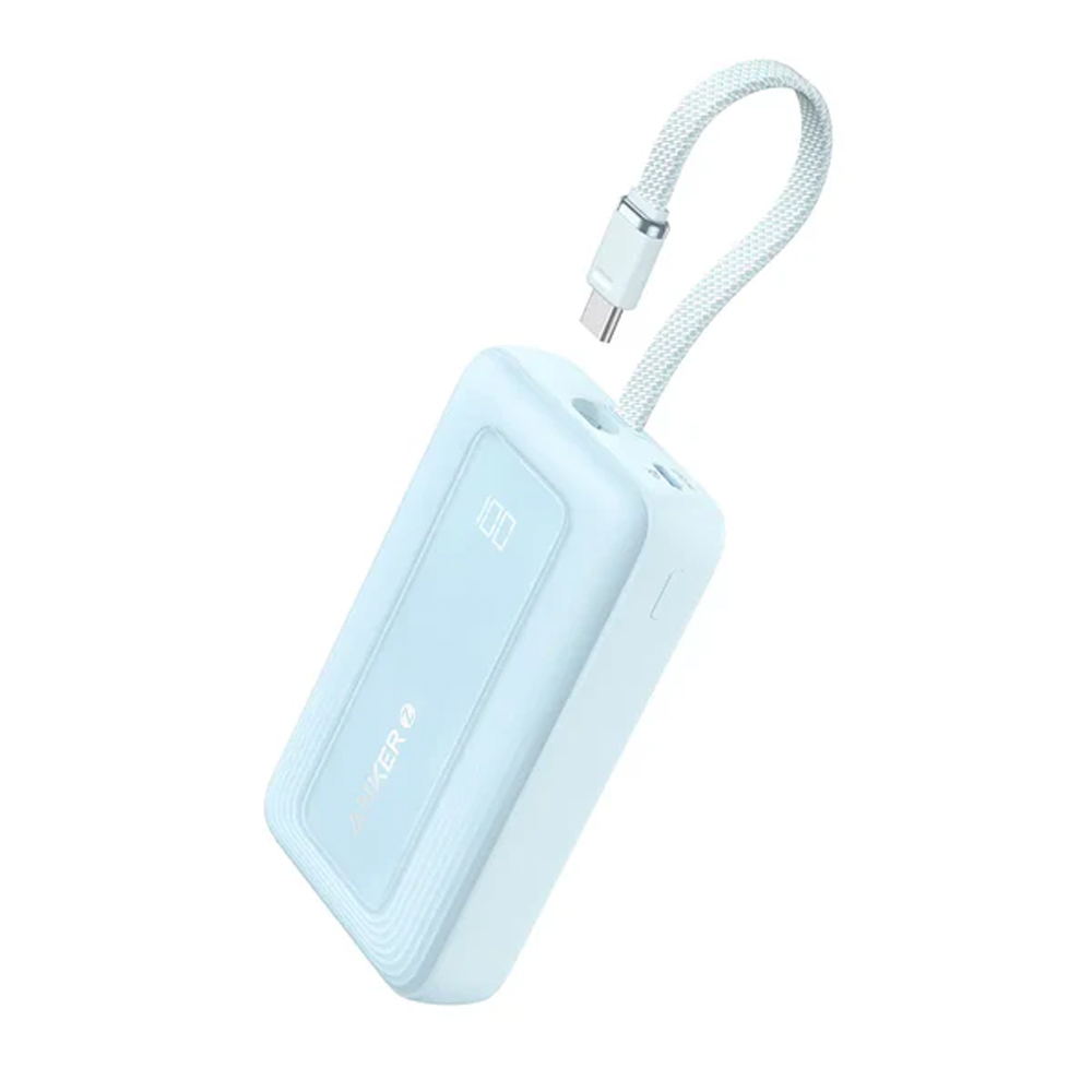 ANKER ZOLO POWERBANK 30W, 10,000MAH (BUILT-IN USB-C) GLACIER BLUE 