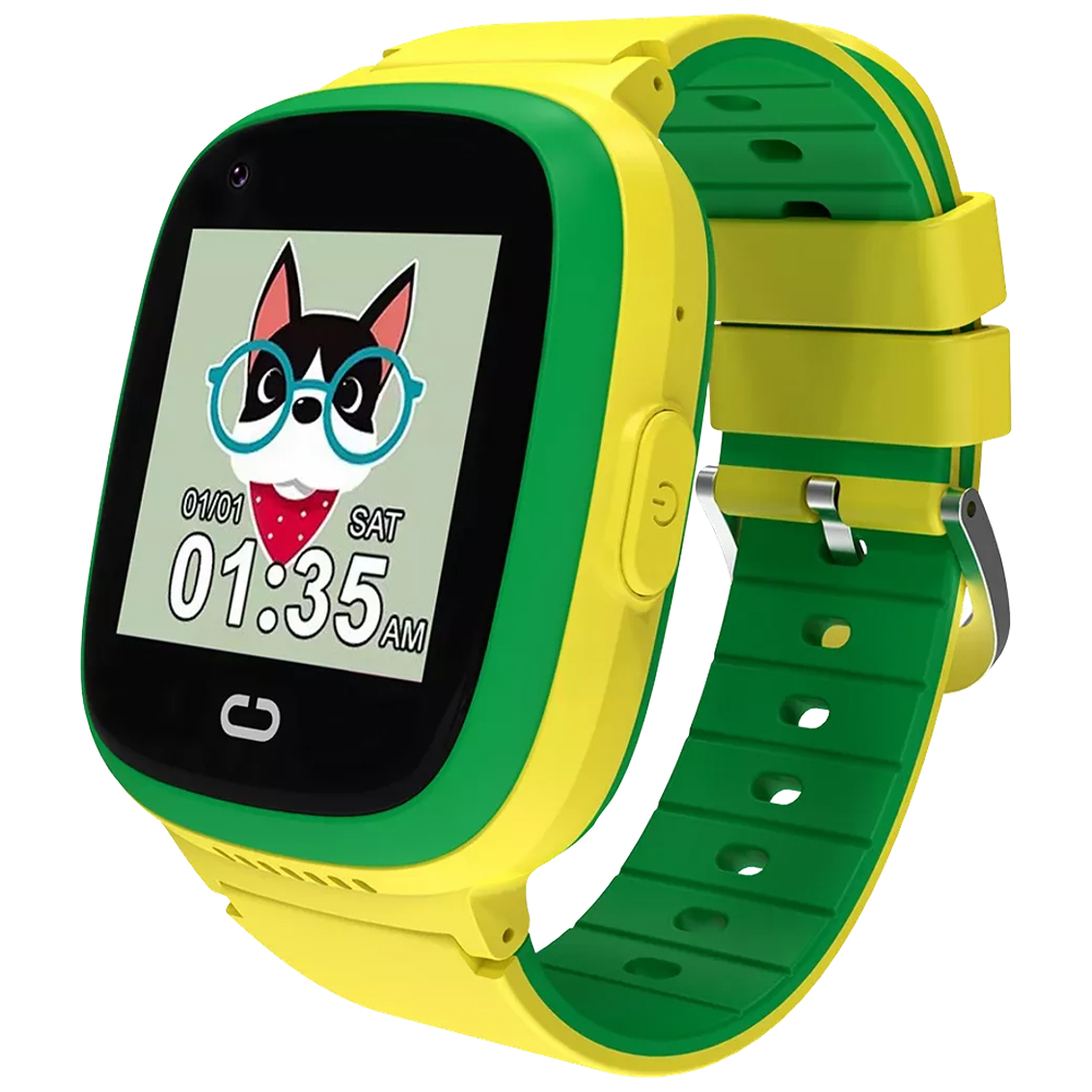 CANYON SUNNY 4G+GPS KIDS CAMERA MUSIC SMARTWATCH YELLOW/GREEN 