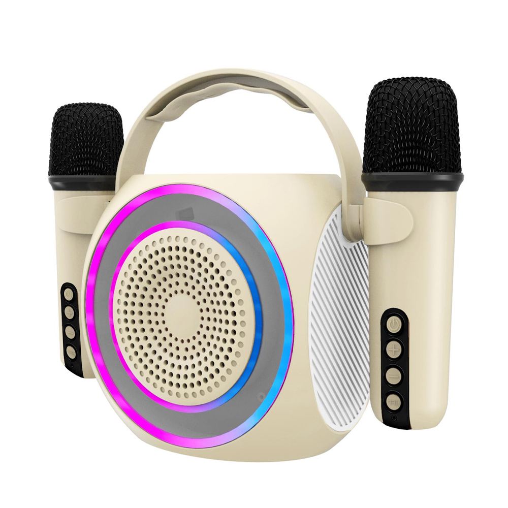CELLY PARTYMIC2 5W WIRELESS SPEAKER W/2 MICS RGB WHITE