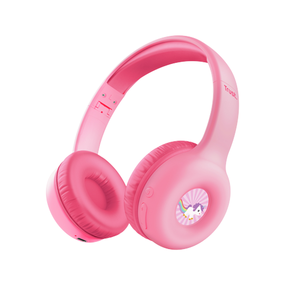 TRUST NOUNA WIRELESS KIDS HEADPHONES - PINK