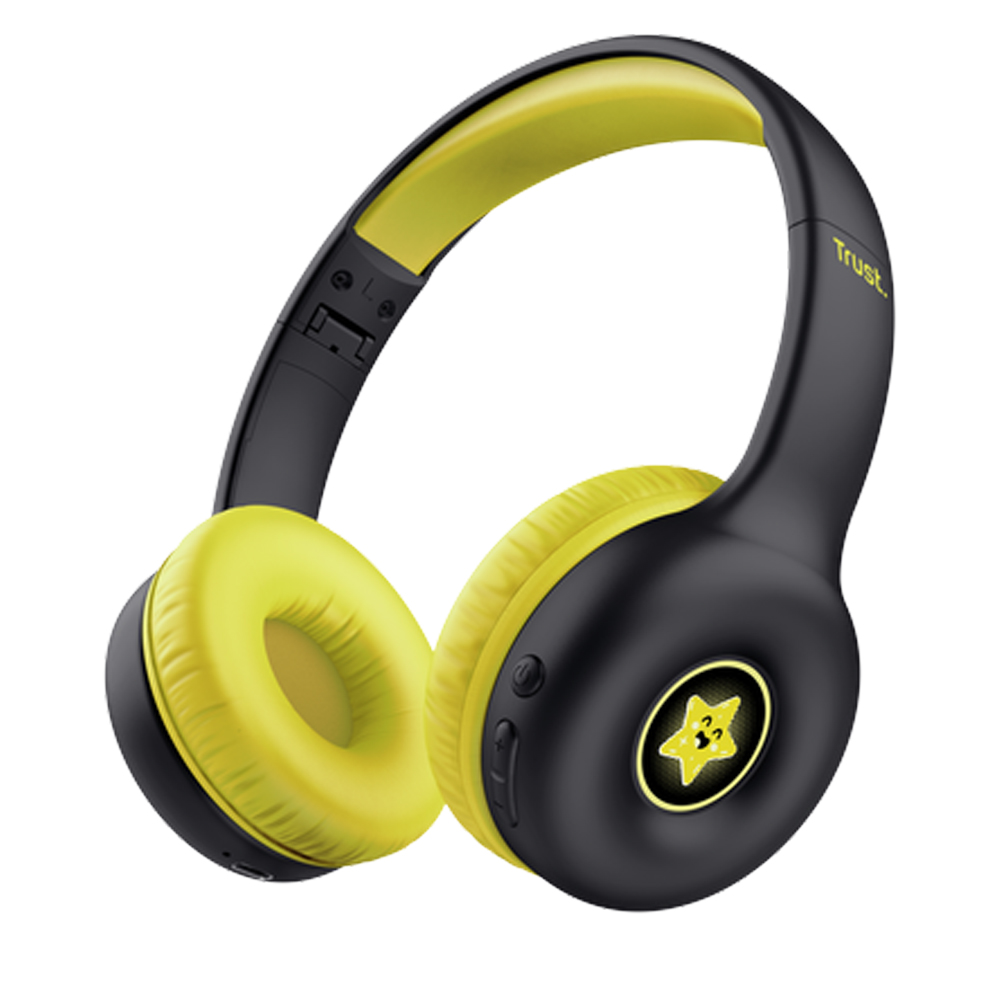 TRUST NOUNA WIRELESS KIDS HEADPHONES - BLACK