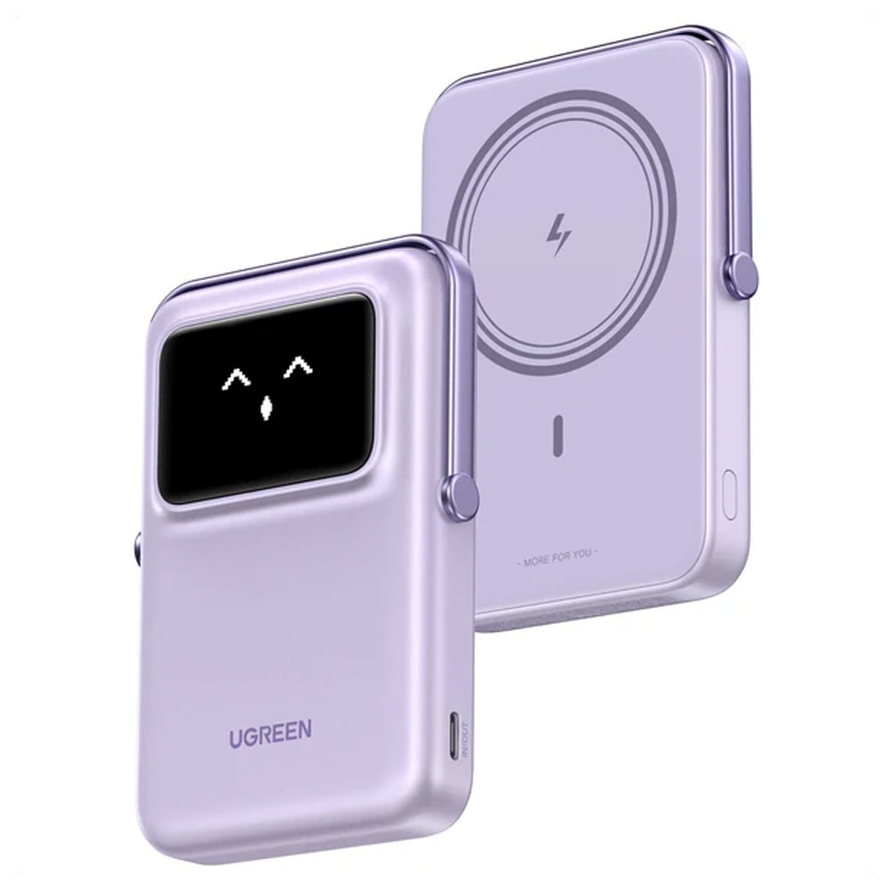 UGREEN UNO MINI MAGNETIC WIRELESS 20W 5000MAH POWERBANK PURPLE