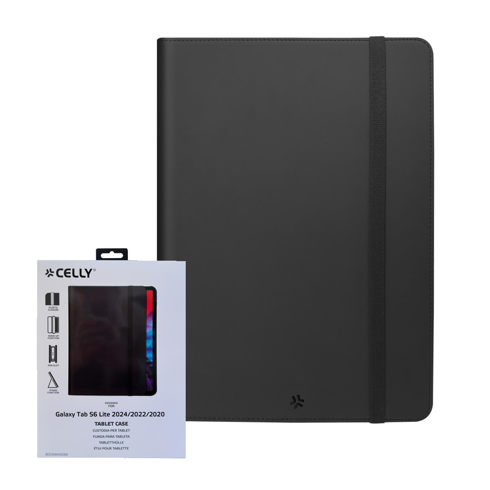 CELLY BOOKBAND SAMSUNG GALAXY TAB S9/S9 FE COVER BLACK