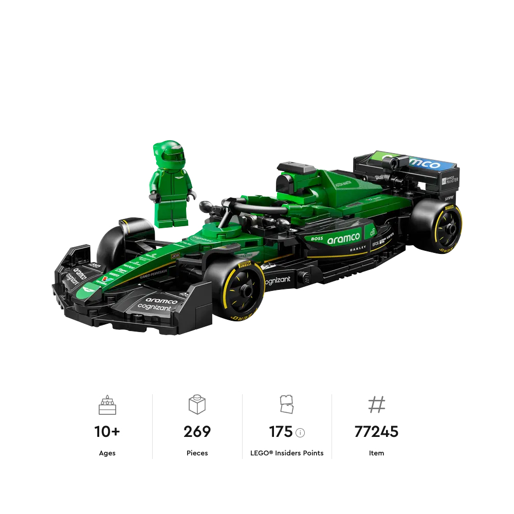 LEGO SPEED CHAMPIONS ASTON MARTIN ARAMCO F1 AMR24 RACE CAR 77245