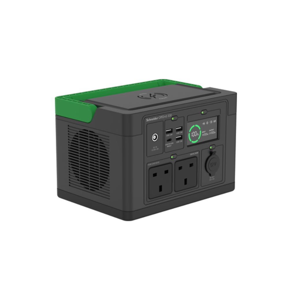SCHNEIDER OFFGRID 330 PORTABLE POWER STATION 230V 332WH LCD