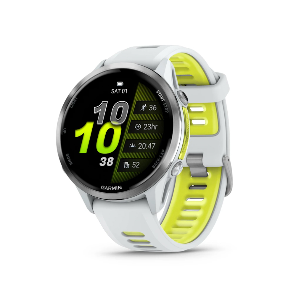 GARMIN FORERUNNER 970 TITANIUM W/WHITESTONE CASE & WHITESTONE AMP YELLOW BAND 