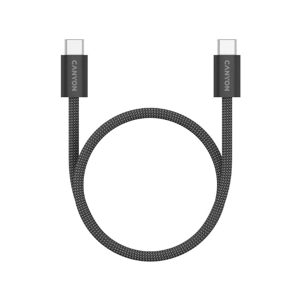 CANYON ONWIRE 60MG USB-C TO USB-C 60W MAGNETIC BRAIDED CABLE 1M BLACK