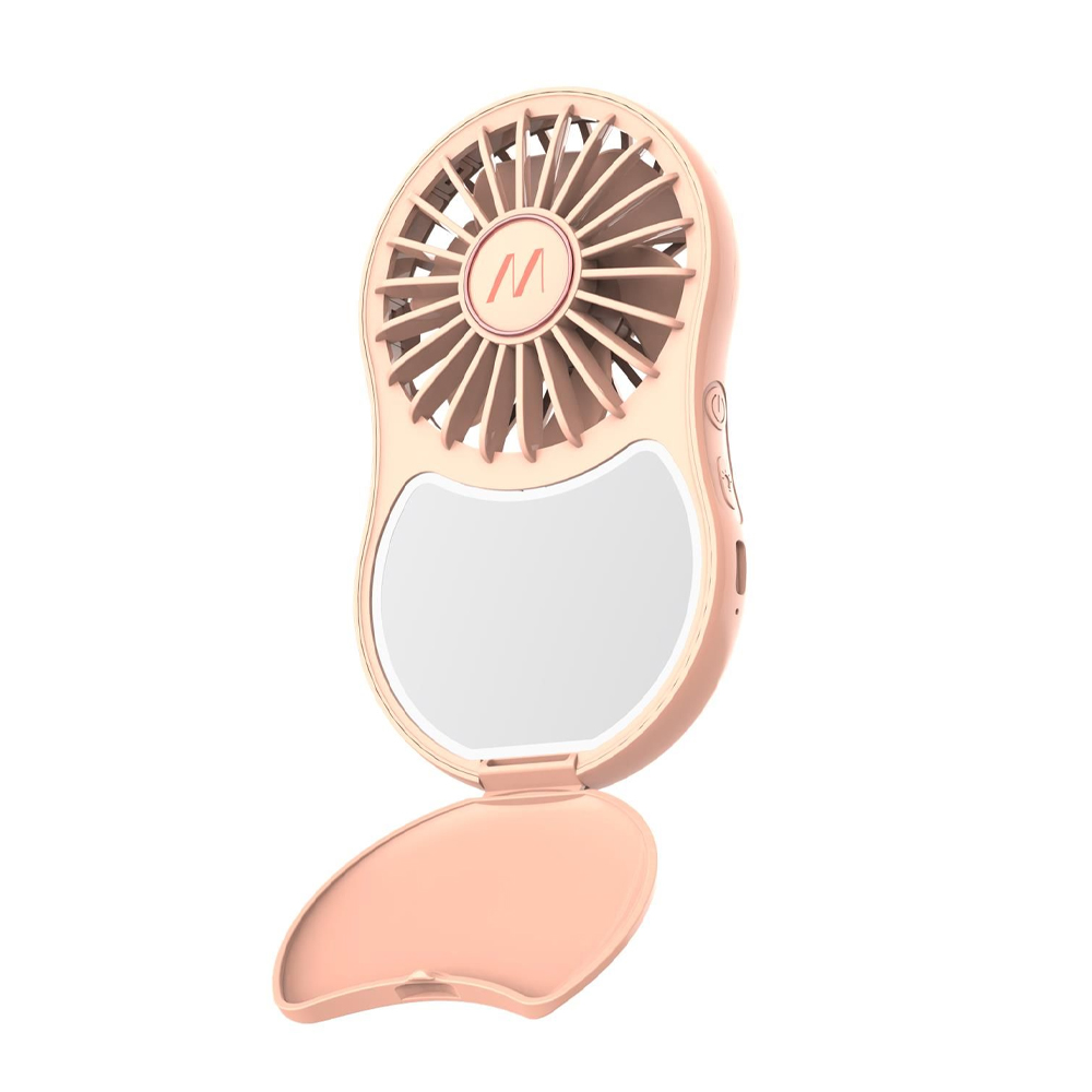 MUITOMAS HANDHELD MIRROR W/LIGHT FAN CORAL