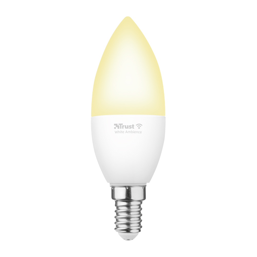 TRUST SMART WIFI LED CANDLE WHITE AMBIENCE E14 - WHITE