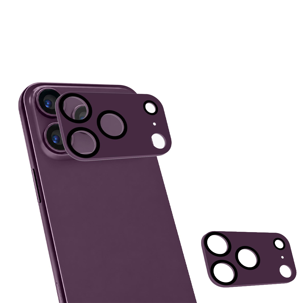 CELLY DOUBLE COATED GLASS CAMERA LENS PROTECTOR IPHONE 18 PRO CHERRY (BURGANDY)