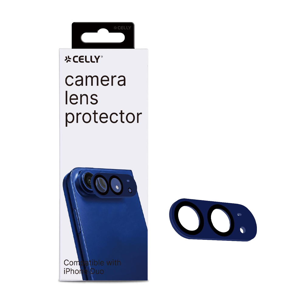 CELLY DOUBLE COATED GLASS CAMERA LENS PROTECTOR IPHONE DUO DARK BLUE
