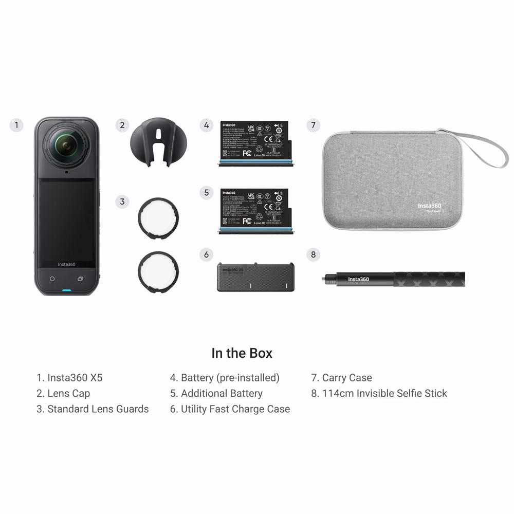 INSTA360 X5 ESSENTIALS BUNDLE ACTION CAMERA