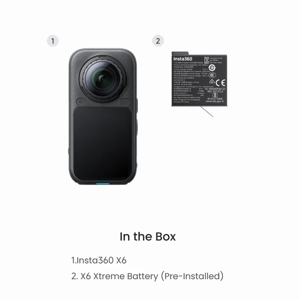 INSTA360 X6 STANDARD BUNDLE ACTION CAMERA