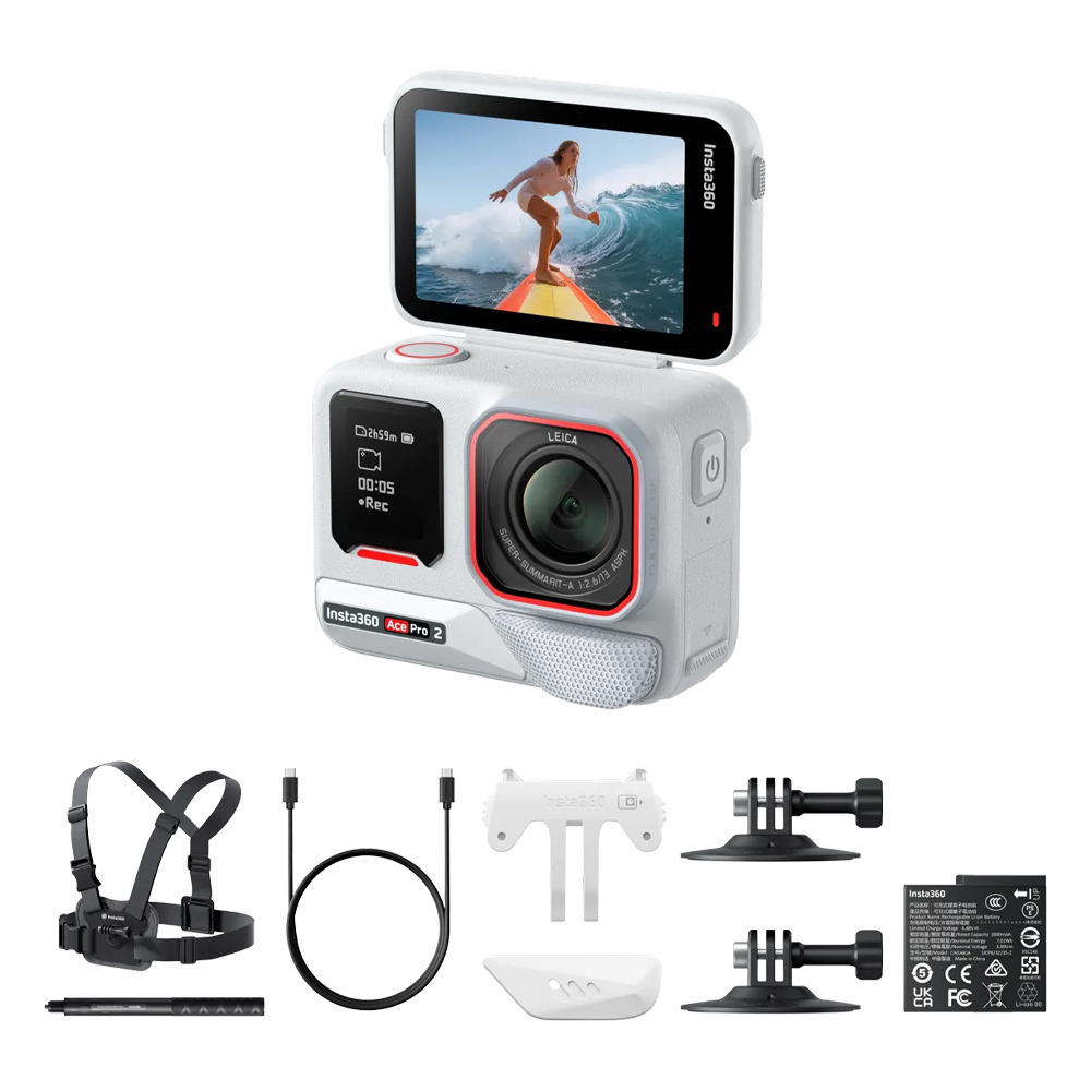 INSTA360 ACE PRO 2 ARCTIC WHITE XPLORER BUNDLE MOONLIGHT SILVER