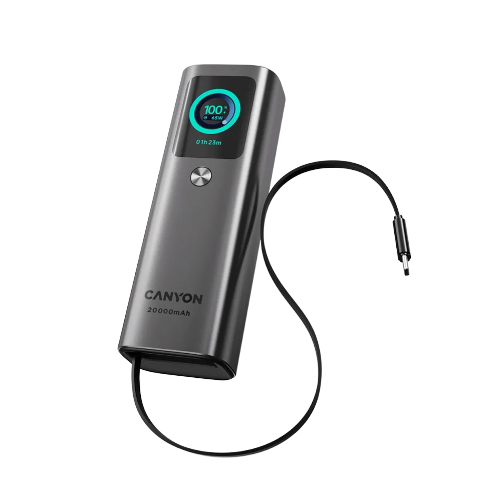 CANYON ONPOWER 265 20000MAH 165W BUILT-IN USB-C POWERBANK BLACK