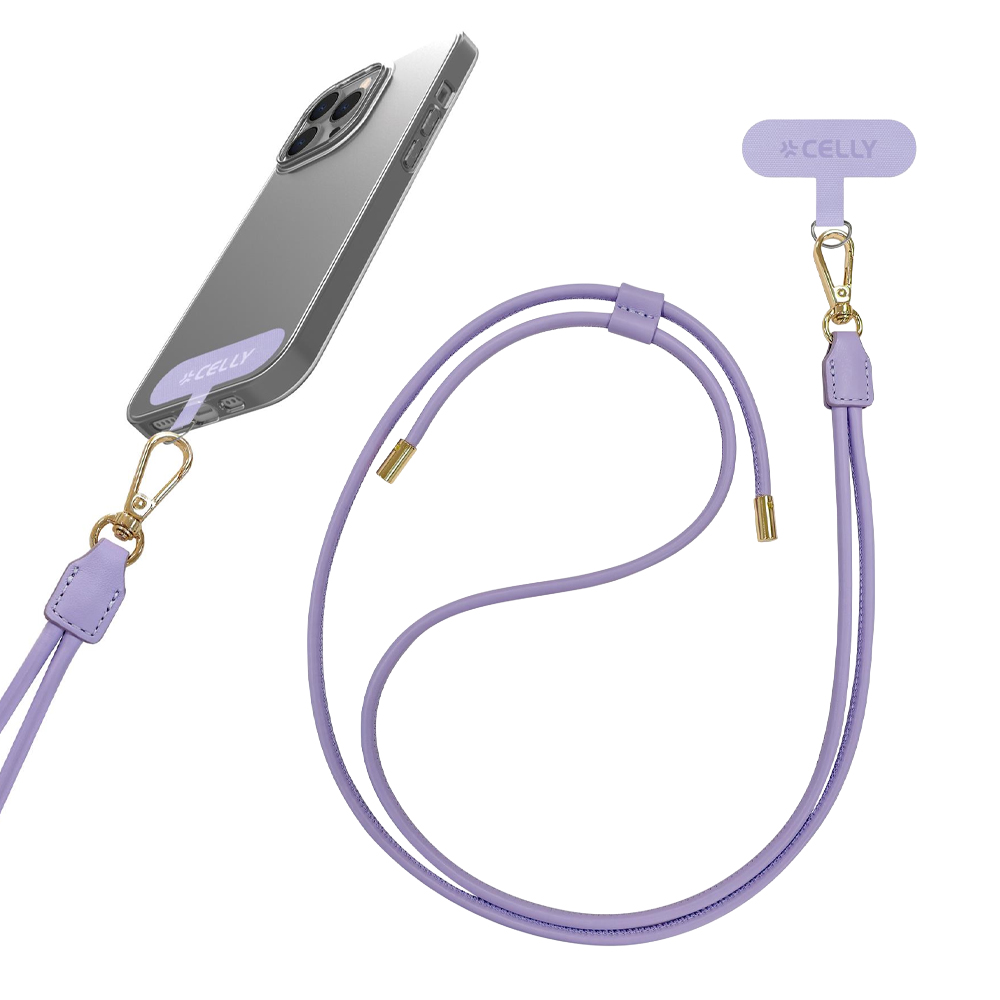 CELLY UNIVERSAL ADJUSTABLE NECK STRAP 140CM VIOLET