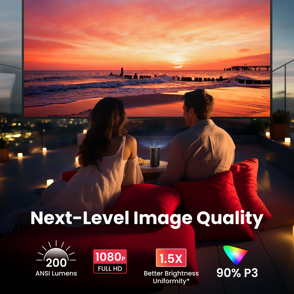 ANKER SOUNDCORE NEBULA CAPSULE 3 MINI 1080P GOOGLE TV PORTABLE PROJECTOR