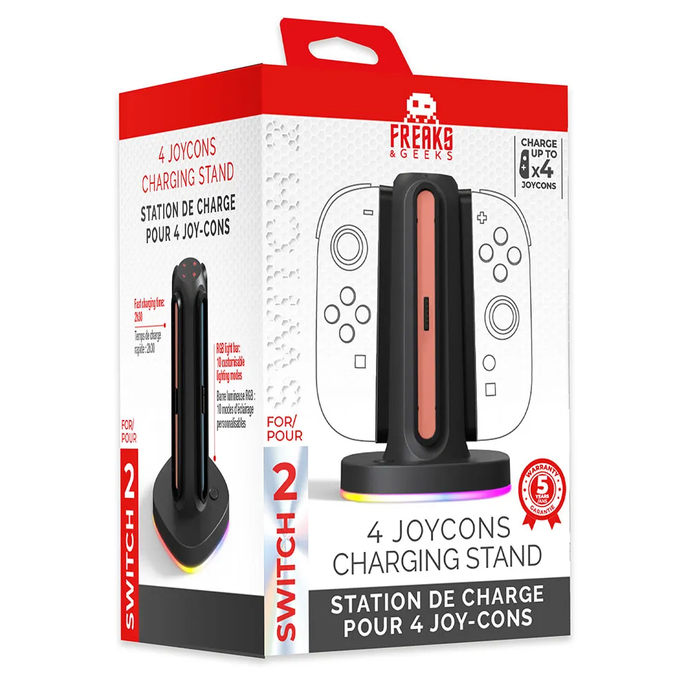 FREAKS & GEEKS NINTENDO SWITCH 2 CHARGING DOCK FOR 4 JOY-CON'S
