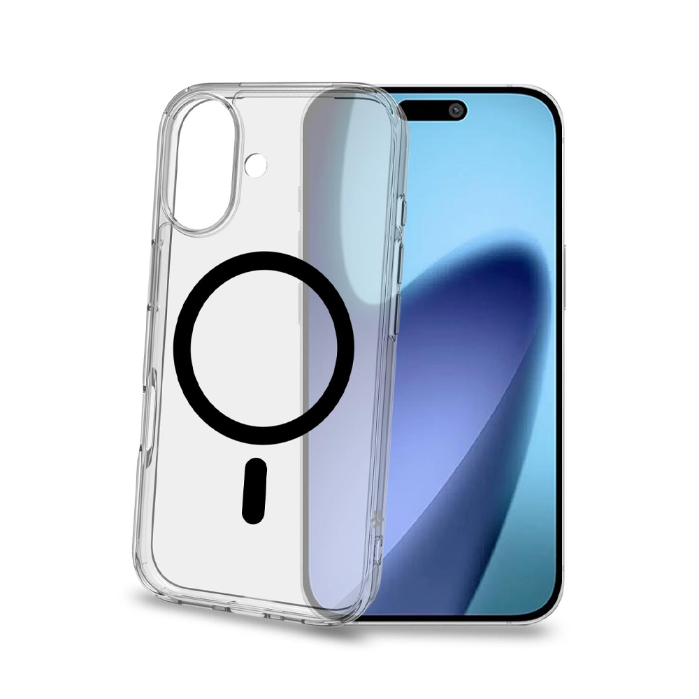 CELLY MAGSAFE TPU TRANSPARENT SOFT CASE BLACK IPHONE 17 