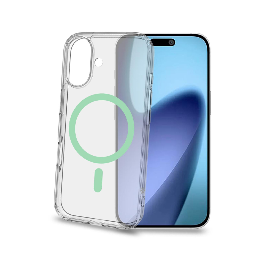 CELLY MAGSAFE TPU TRANSPARENT SOFT CASE GREEN IPHONE 17