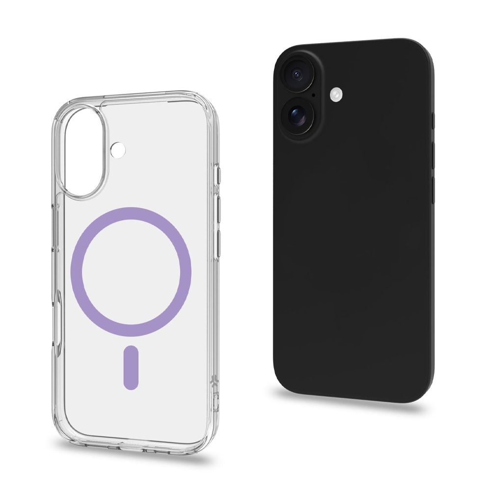 CELLY MAGSAFE TPU TRANSPARENT SOFT CASE PURPLE IPHONE 17