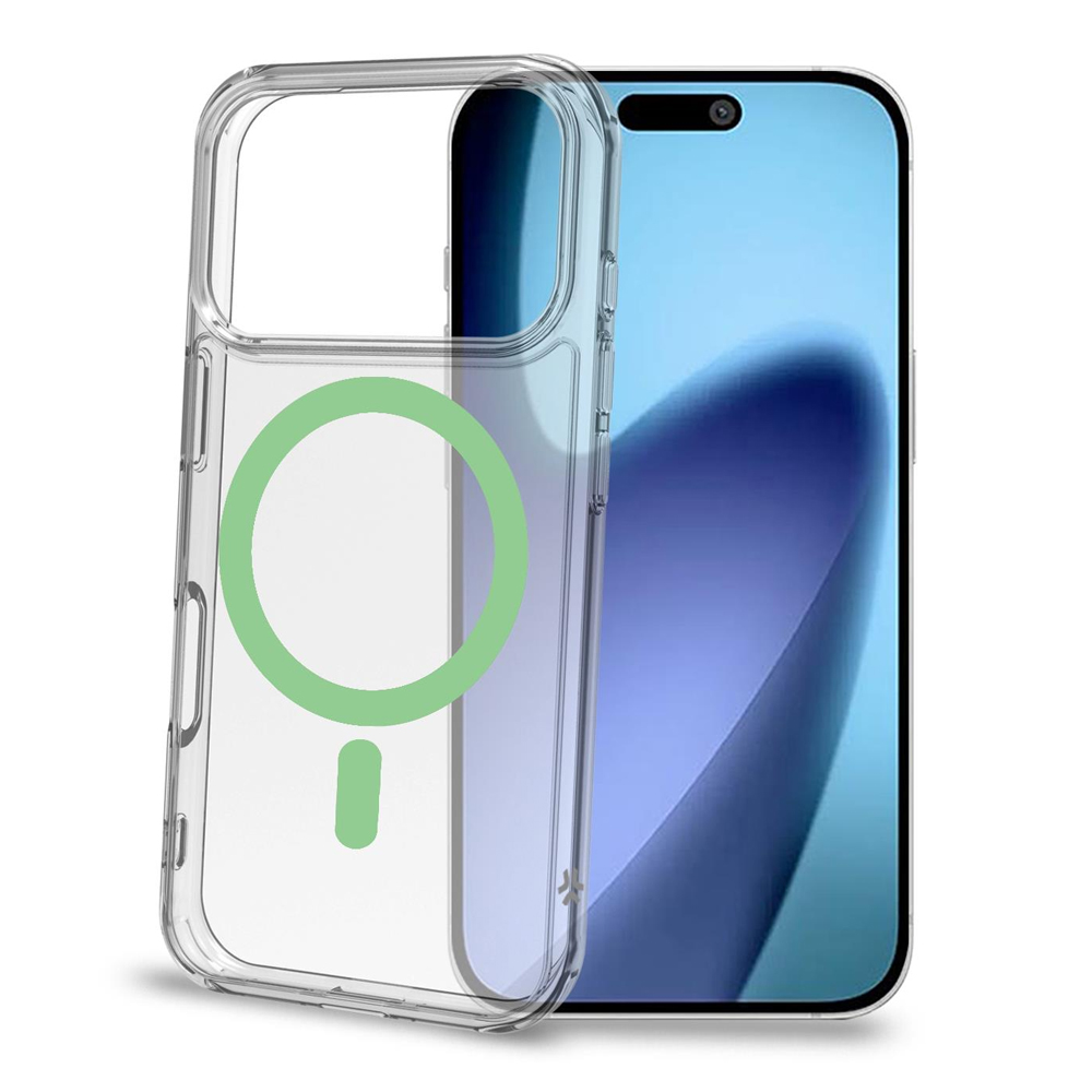 CELLY MAGSAFE TPU TRANSPARENT SOFT CASE GREEN IPHONE 17 PRO
