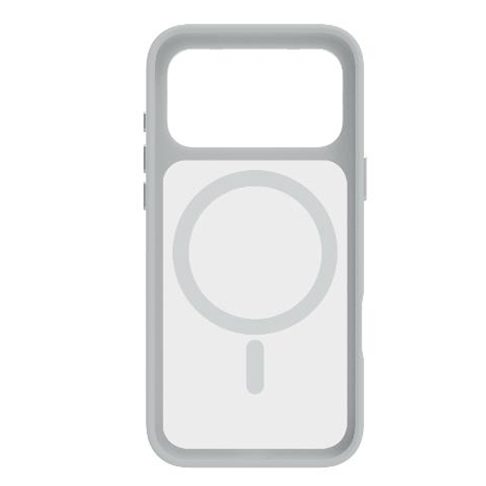 CELLY TEMPERED GLASS CASE W/SILICONE EDGES MAGSAFE IPHONE 17/18 PRO MAX SILVER