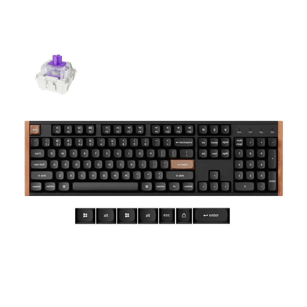 KEYCHRON K10 HE W/LESS MAGNETIC SWC K/BOARD RGB BACKLIGHT NEBULA SWITCH BLACK