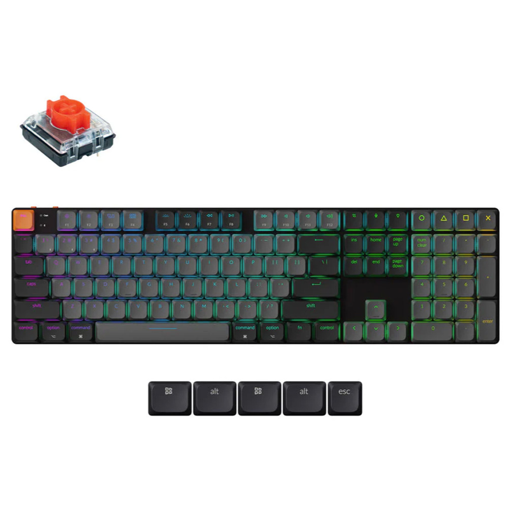 KEYCHRON K5 W/LESS MECHANICAL K/BOARD RGB BACKLIGHT RED SWITCH 