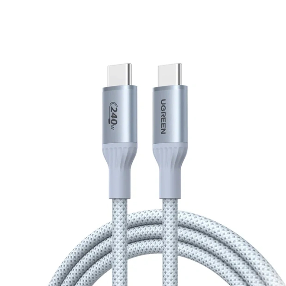 UGREEN USB-C TO USB-C PD (240W) 2M BRAIDED WHITE CABLE