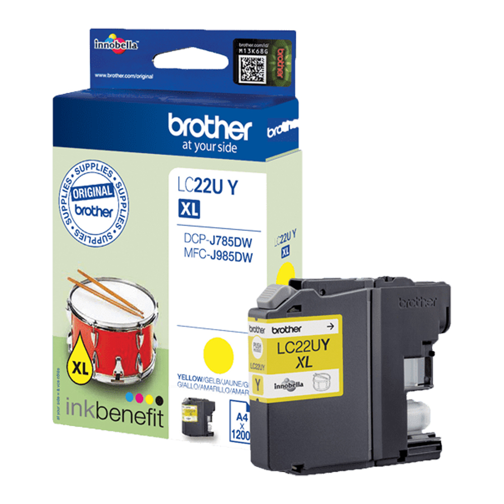 BROTHER INK CARTRIDGE YELLOW - LC22UY