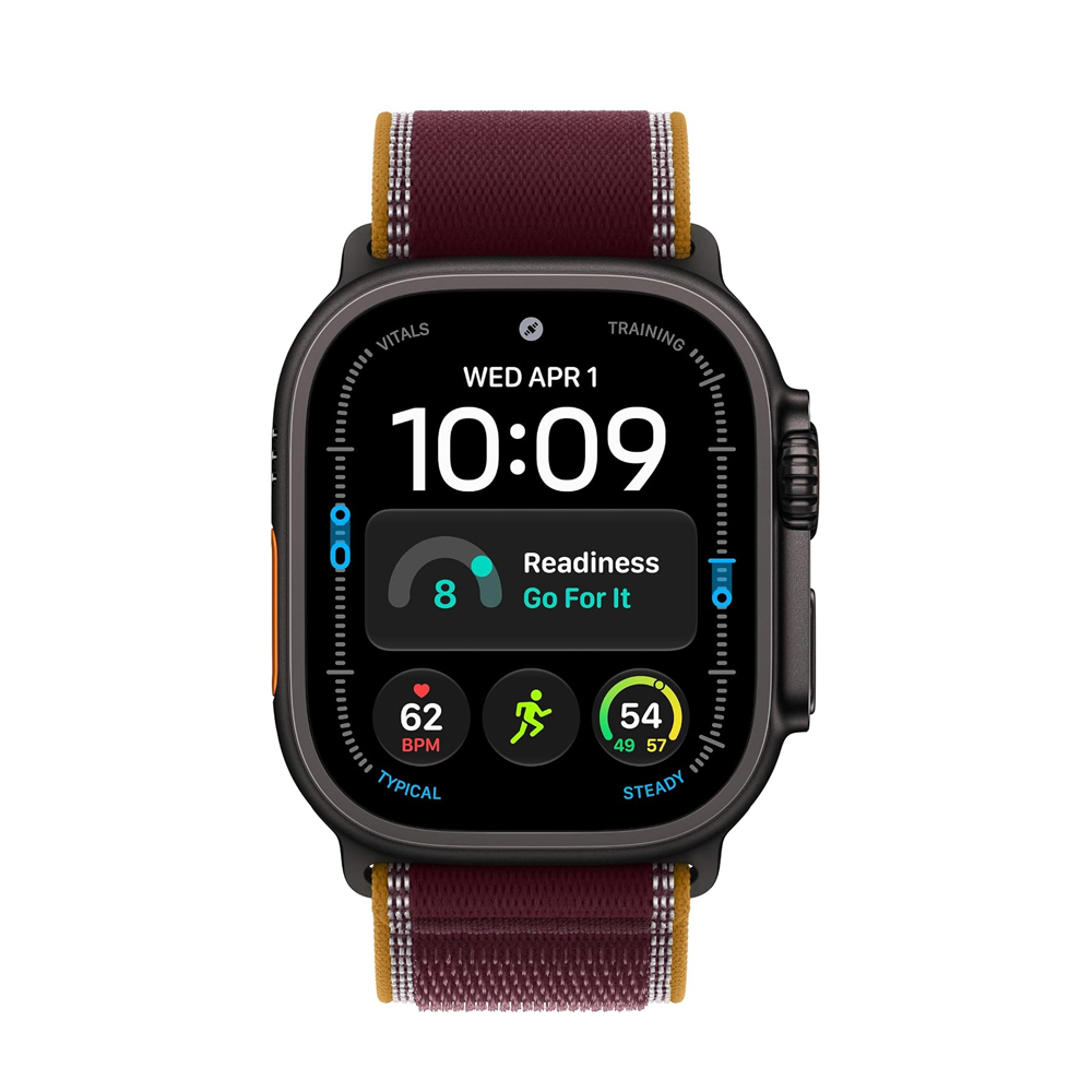 APPLE WATCH ULTRA 4 GPS+CELL 49MM BLACK TITANIUM CASE WITH BURGUNDY TRAIL LOOP S/M