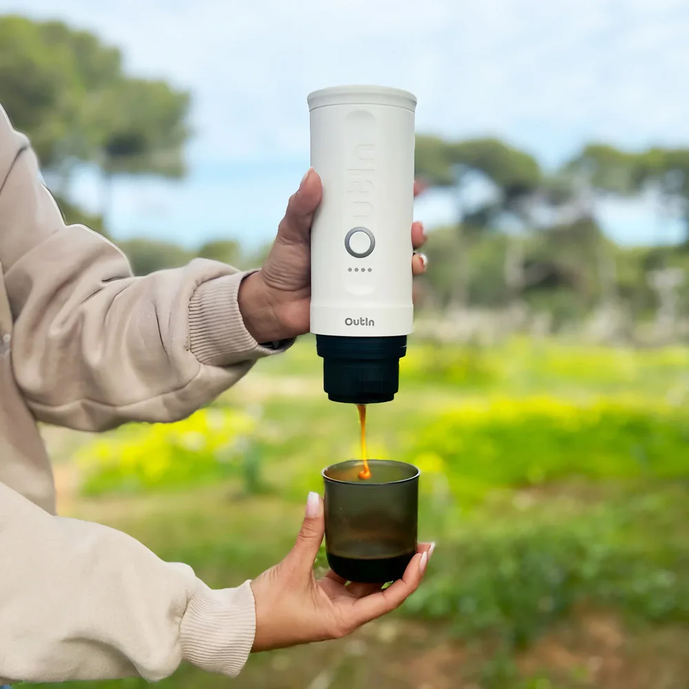 BUYDEEM NANO PORTABLE ESPRESSO COFFEE MACHINE PEARL WHITE