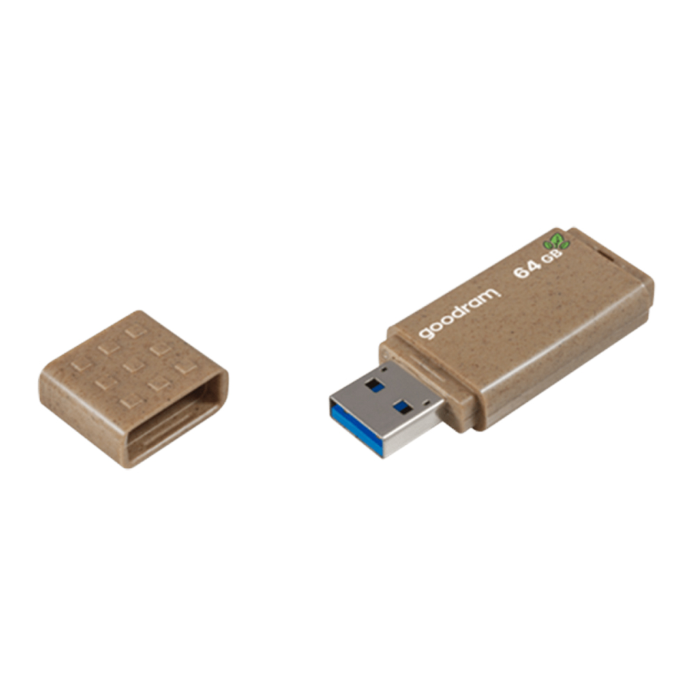GOODRAM USB STICK UME3 USB 3.2 GEN 1 ECO FRIENDLY BROWN - 64GB