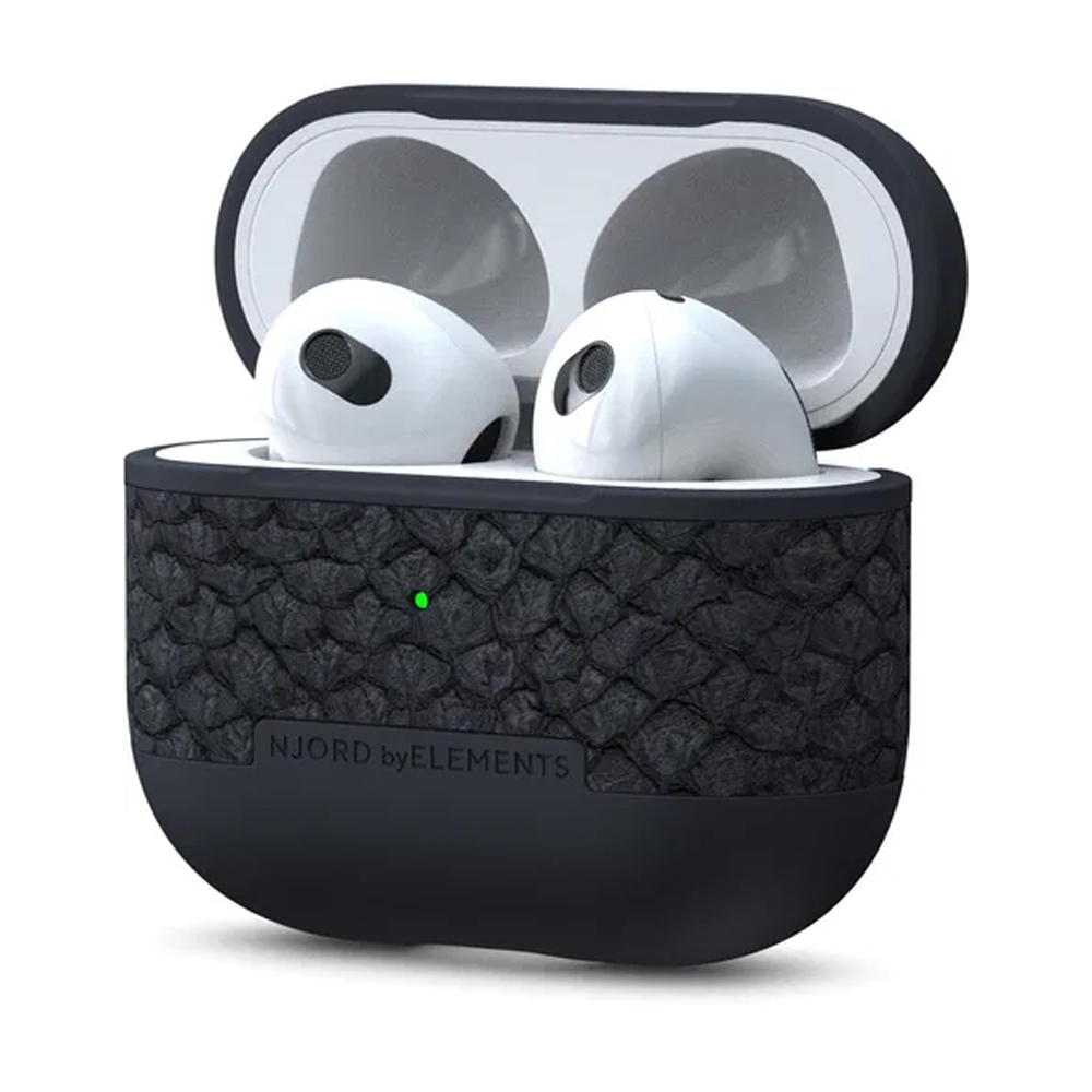 NJORD AIRPODS 3 LEATHER CASE DARK GREY