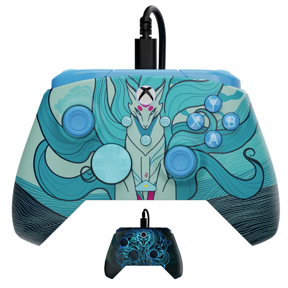 TURTLE BEACH REMATCH ADVANCED - WIRED CONTROLLER | XBOX | PC - BLUE KITSUNE EVERGLOW