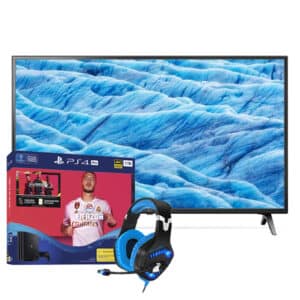 LG 49" 49UM7100PLB | PlayStation 4 Pro 1TB FIFA 20 Standard Edition | Free SOG Elite H40 Gaming Headset Bundle