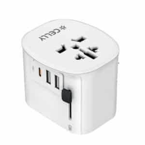 Celly 30w Multiplug Travel Adapter / USB Charger