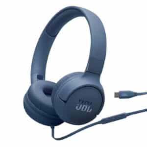 JBL T520C Blue Wired On Ear Headphones USB-C
