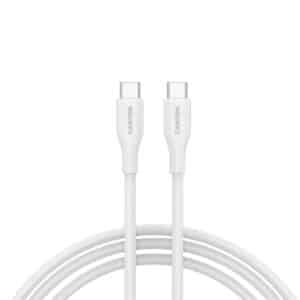 Canyon USB-C to USB-C Silicone Cable 1m – 60W, 480?Mb/s White