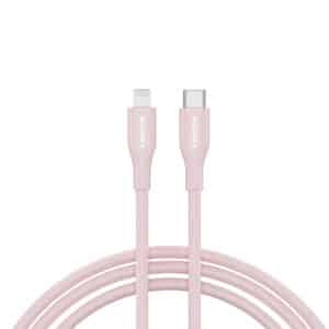 Canyon USB-C to Lightning Silicone Cable 1m – 60W, 480?Mb/s Pink