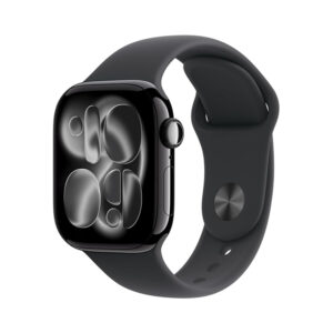 Apple Watch Series 11 GPS 42mm Jet Black Aluminium with Black Sport Band S/M