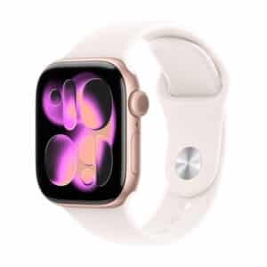 Apple Watch Series 11 GPS 42mm Rose Gold Aluminium with Light Blush Sports Band S/M